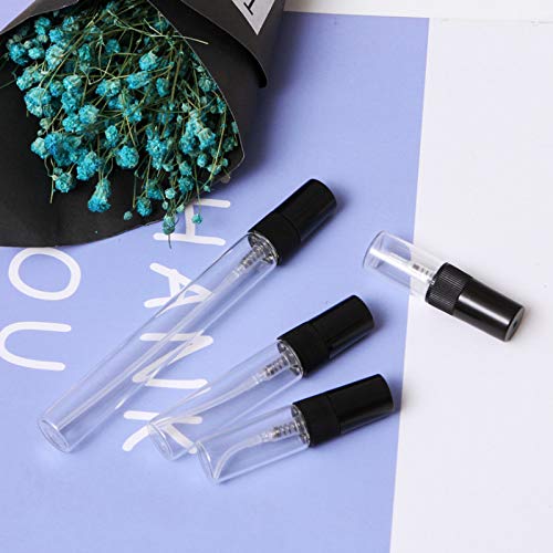 Enslz 2Ml Mini Perfume Mist Spray Bottles Refillable Mini Empty Travel Clear Refillable Atomizer Glass Bottles 30Pcs (2Ml)