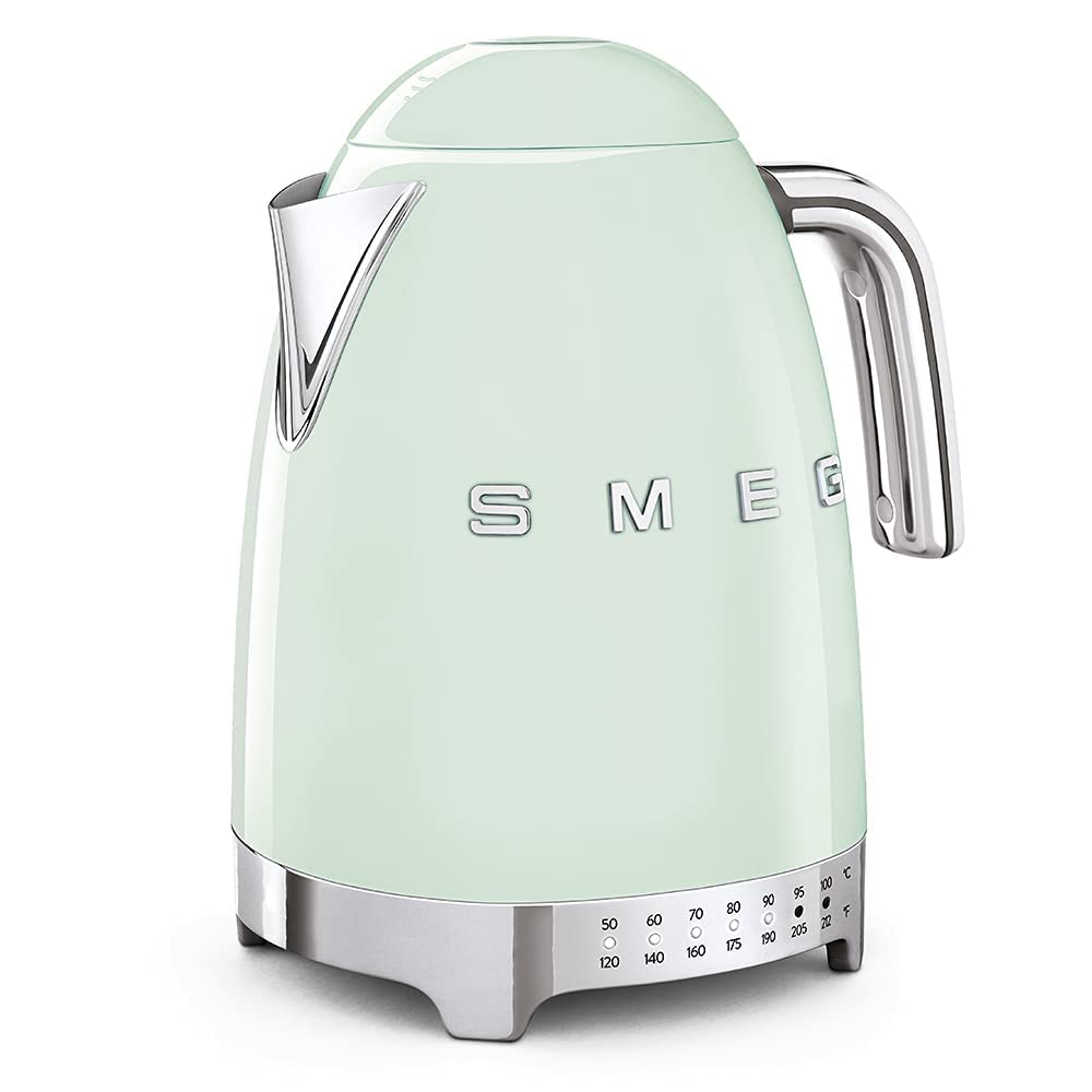 Smeg Pastel Green Stainless Steel 50'S Retro Variable Temperature Kettle
