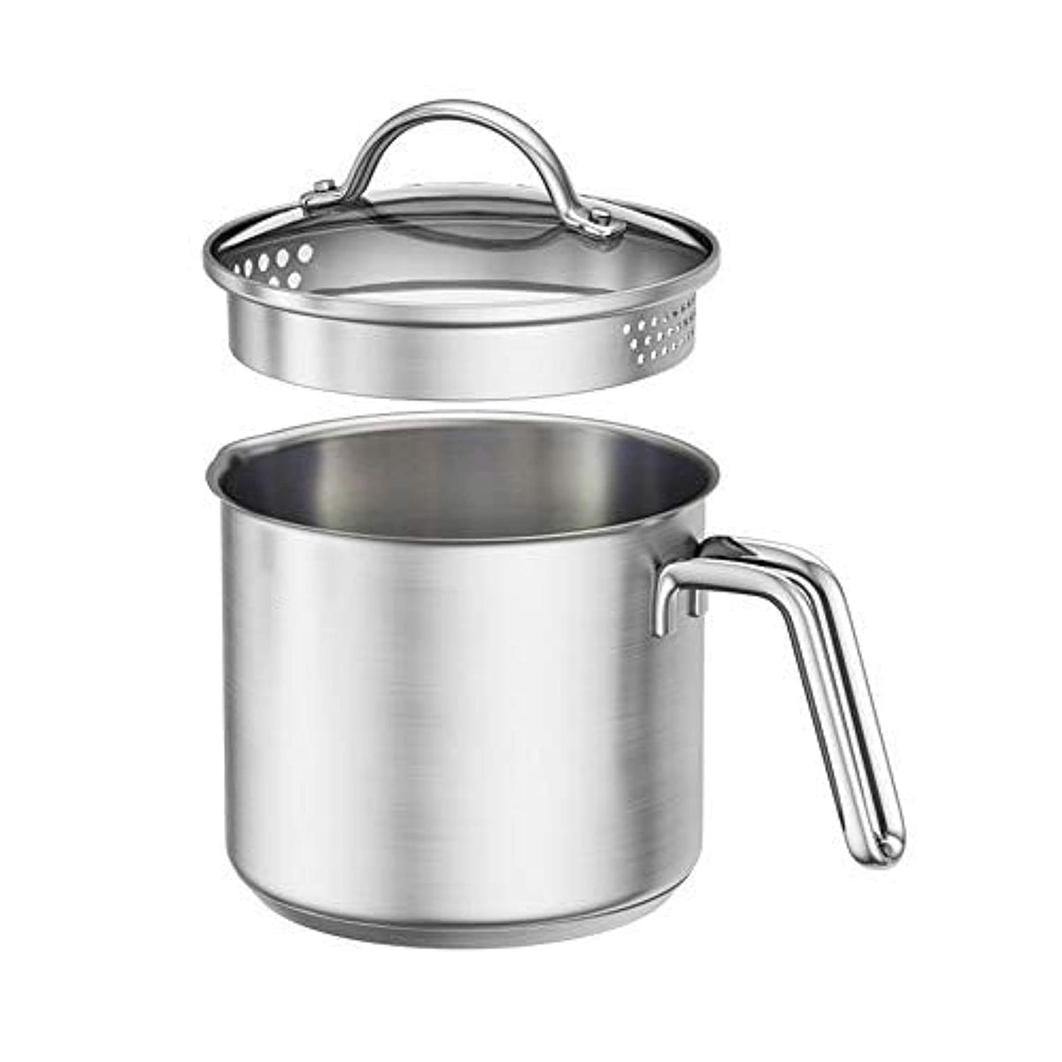 1.5 Quart Stainless Steel Saucepan With Pour Spout, Saucepan With Lid, Mini Milk Pan With Spout - Perfect For Boiling Milk, Sauc