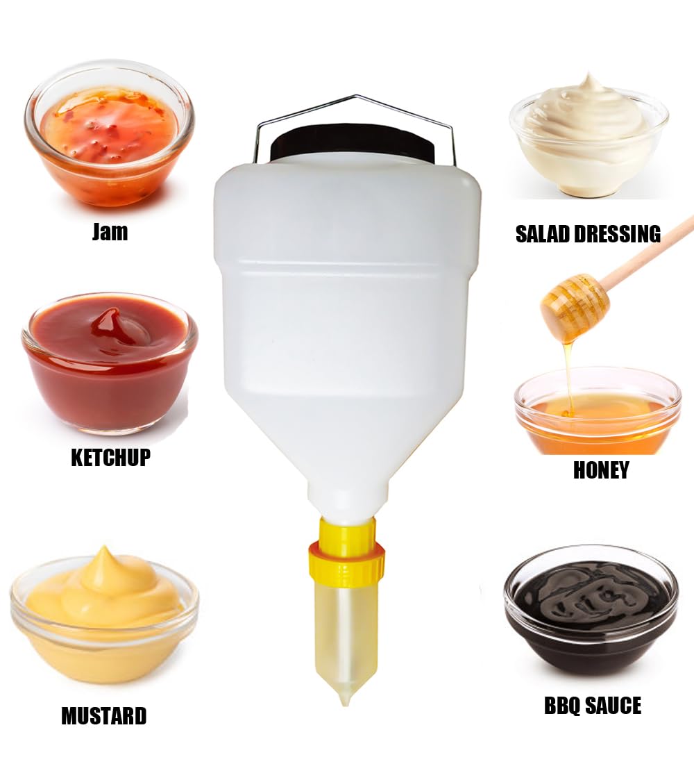 Vitasunhow Sauce Dispenser, Refillable Sauce Squeeze Bottle And Leak Proof Design For Mustard, Salad, Ketchup And More (Square,
