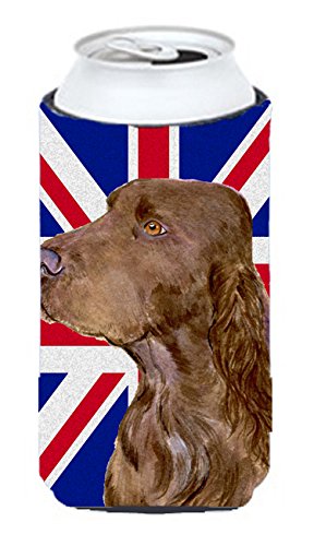 Field Spaniel with English Union Jack British Flag Tall Boy Beverage Insulator Hugger SS4967TBC