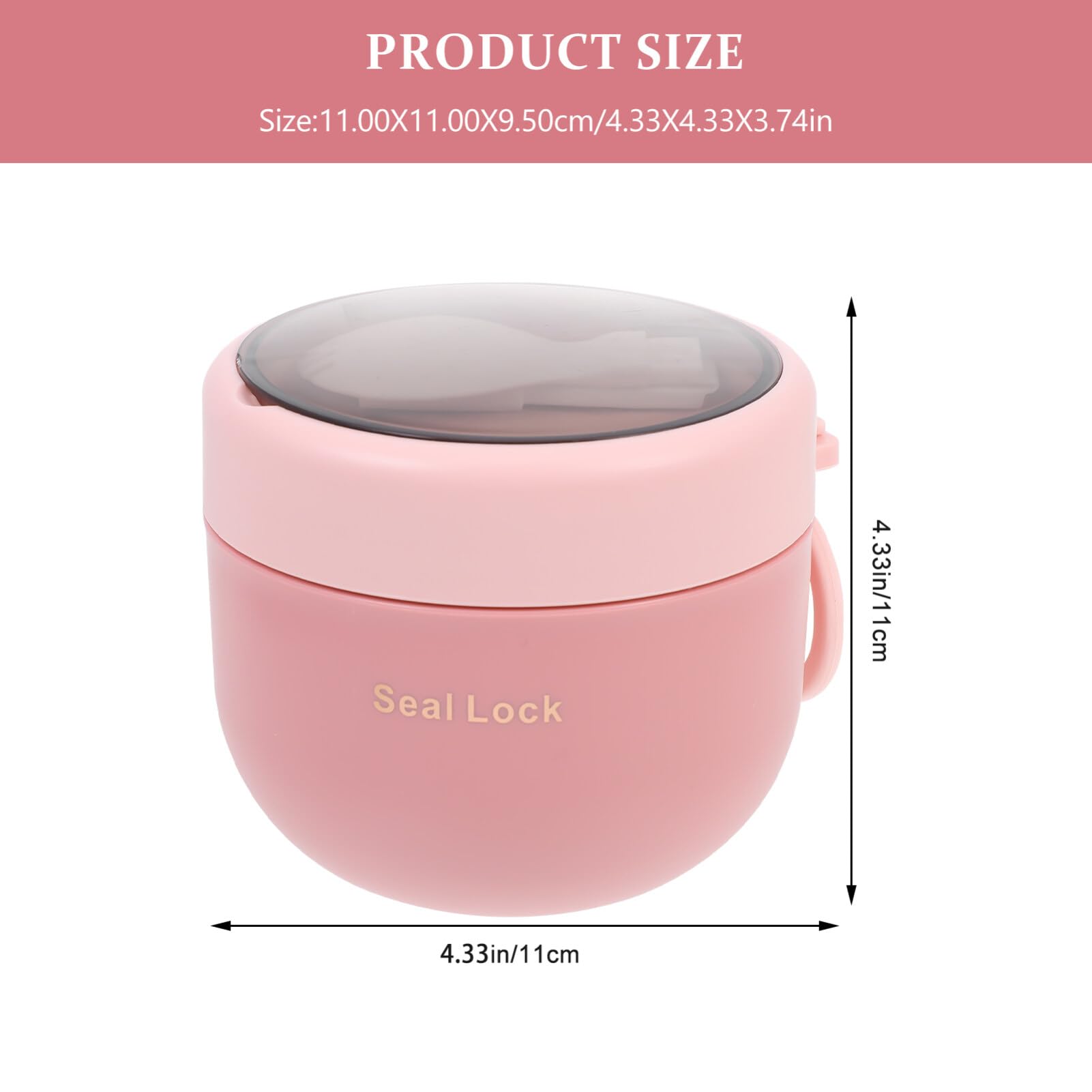 Hemoton 2Pcs Sealed Soup Cup Breakfast Cup Travel Insulated Food Jar Bento Box For Soup Lunch Container Flask Sealed Mug With Li