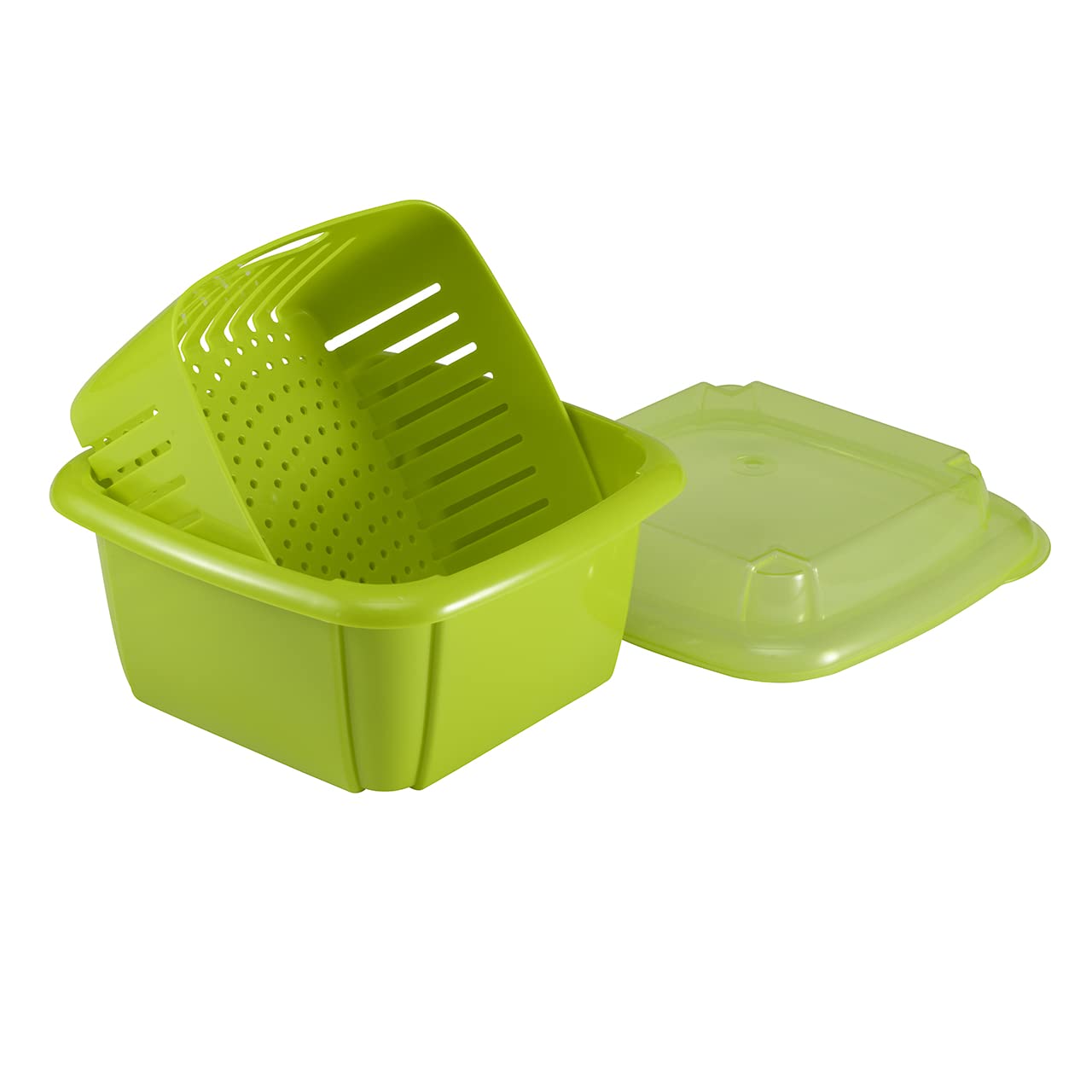 Hutzler 3-In-1 Berry Keeper Colander And Container, Keeps Berries Fresh Longer, 2 Pints, Apricot