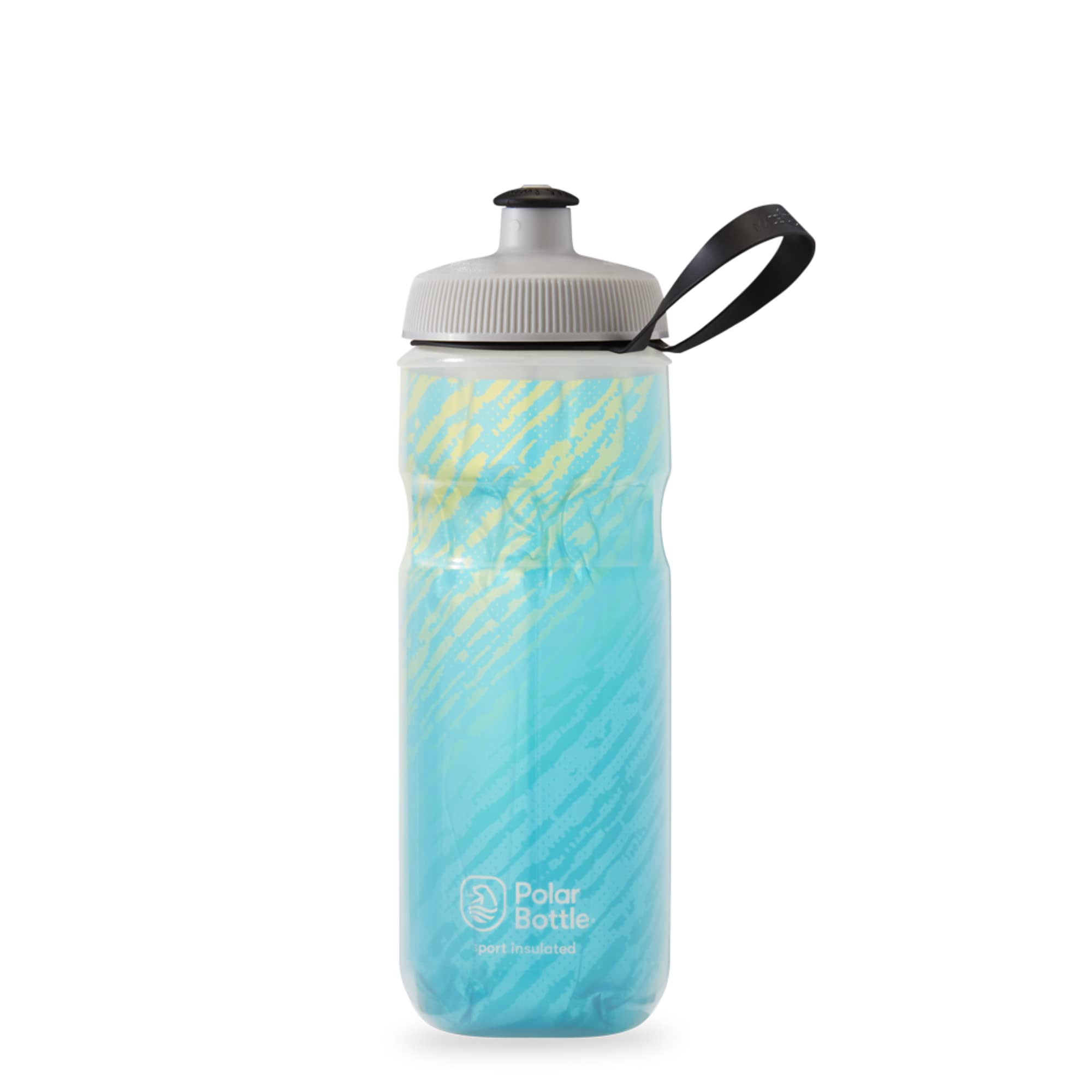 Polar Bottle - Sport Insulated 20Oz Nimbus, Seaside Blue & Yellow - Leak Proof Water Bottles Keep Water Cooler 2X Longer Than A