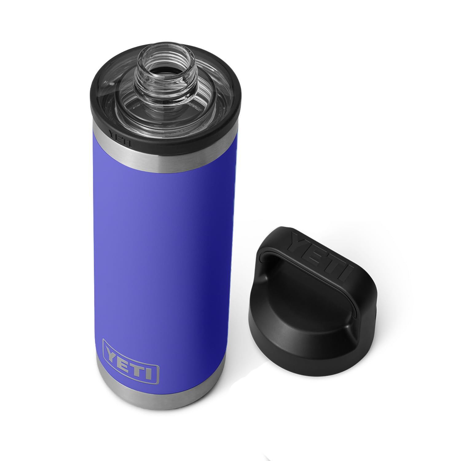 YETI Rambler 18 oz Bottle, Leakproof, Vacuum Insulated, Stainless Steel with Chug Cap, Ultramarine Violet
