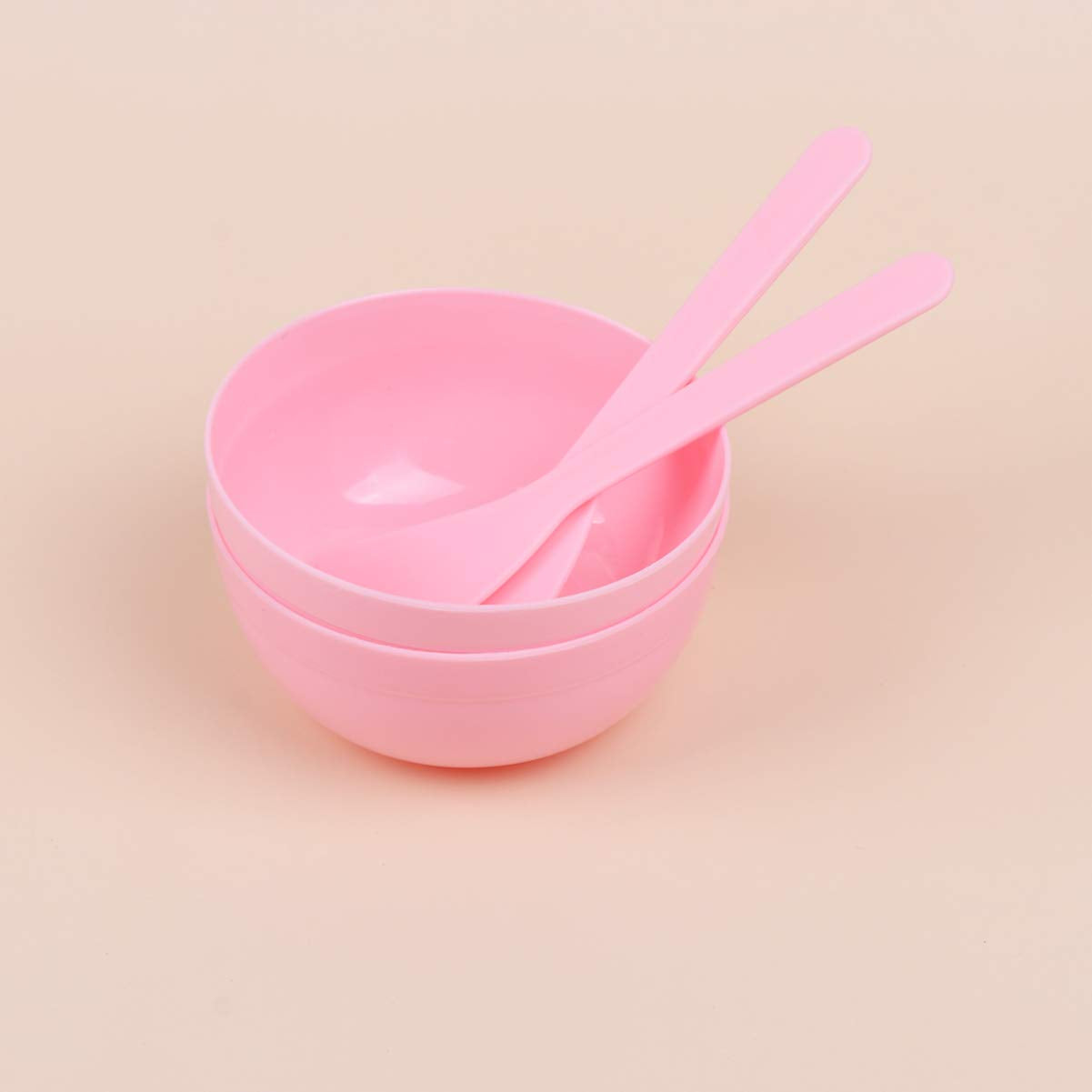 10Sets Slime Bowl Slime Mixing Tool Makeup Bowl Crystal Mud Mixing Bowls Plastic Glue Mixer For Makeup Crafts (Pink)