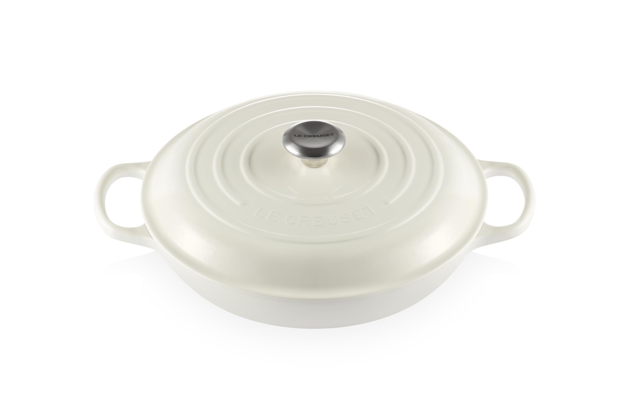 Le Creuset Enameled Cast Iron Signature Braiser, 3.5 Qt., White
