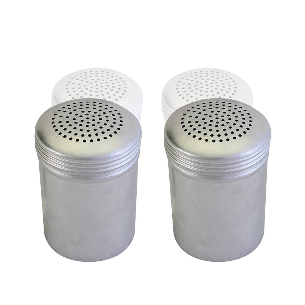 Salt Or Pepper Shakers 10 Oz Aluminum, Modern Style Kitchen Utensil (2 Pc)