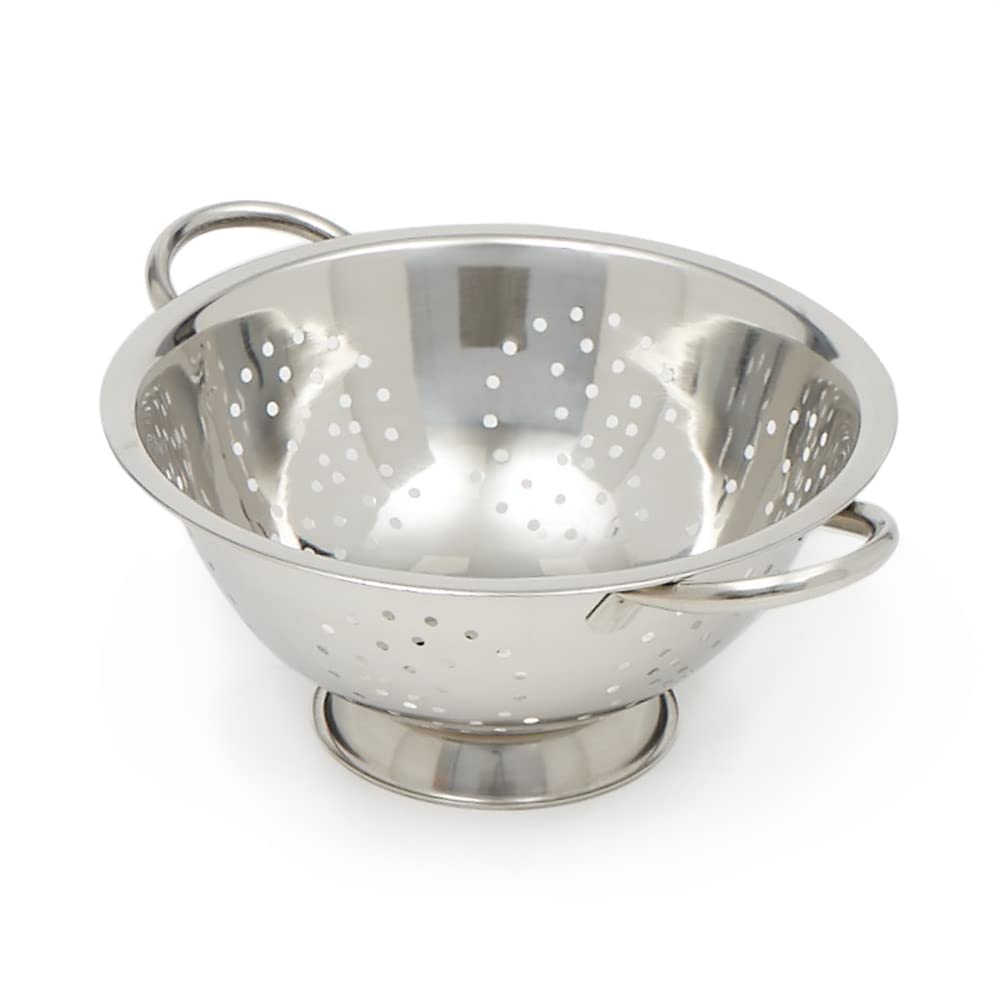 Home Basics Deep Colander Stainless Steel 3 Quart#44;