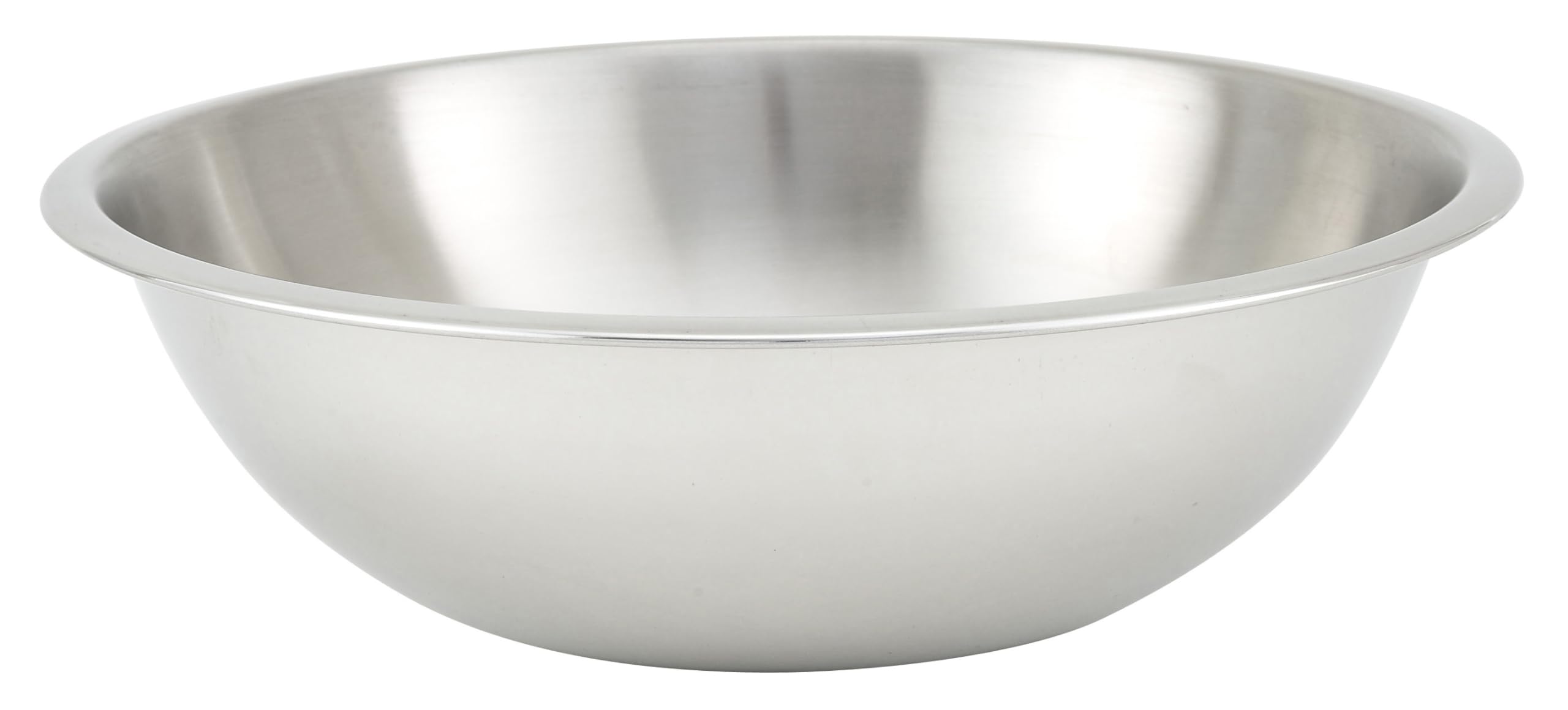 Winco 8 Quart Heavy-Duty Stainless Steel Mixing Bowl, Shallow