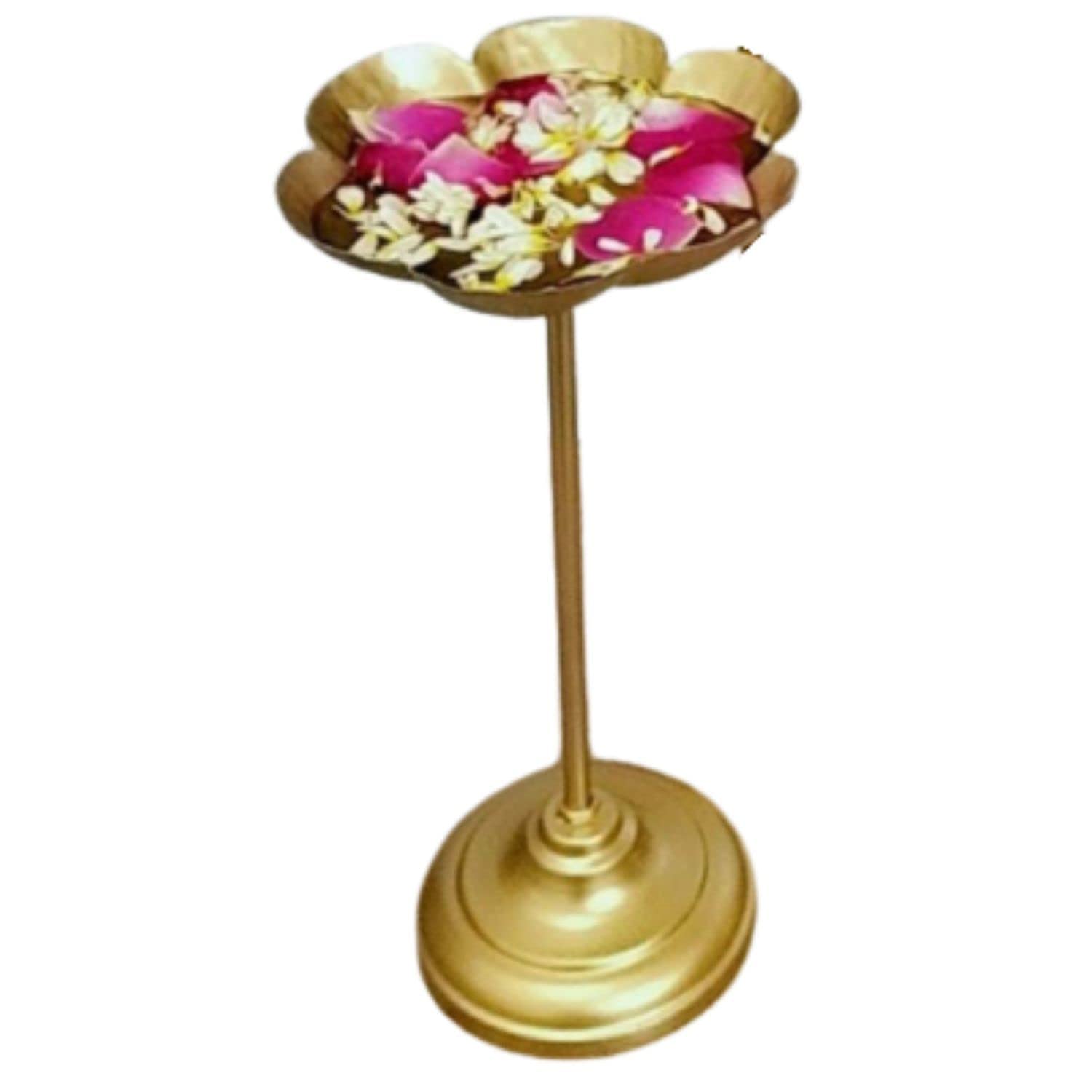World Fire Taj Bowl Hammered Urli Candle Stand with Floating Diya | Urli for Home Decor and Festival Decor Urli Show Piece for F