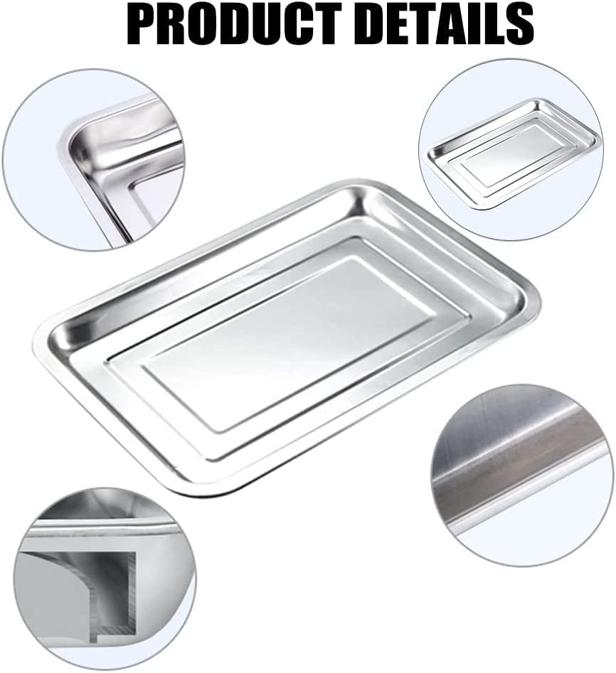 Utoolmart Grill Pan, 320Mmx220Mm Stainless Steel Baking Sheet Pan, Thickened Barbecue Grilling Plate For Small Or Delicate Foods