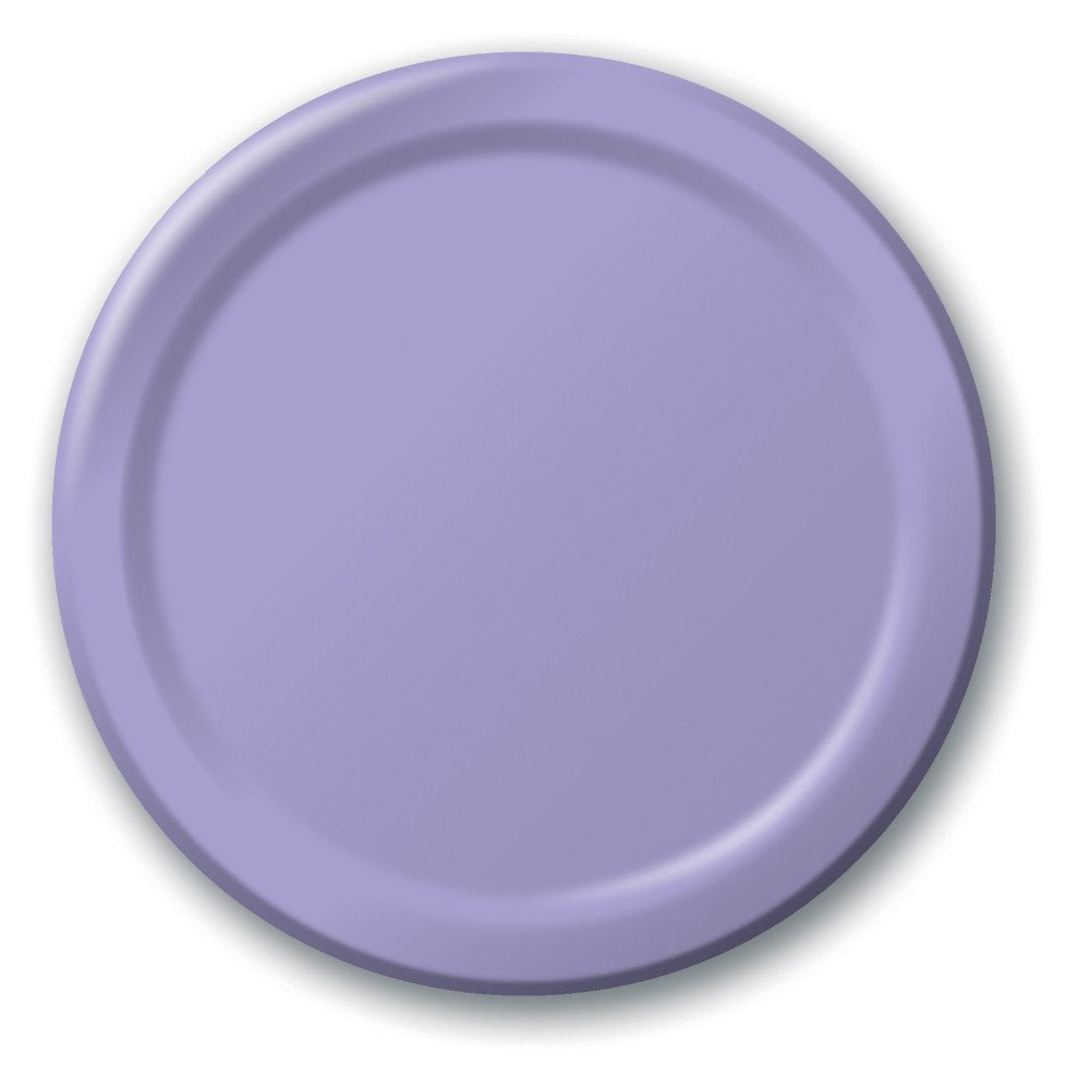 Creative Converting Touch Of Color 24 Count Paper Banquet Plates, Luscious Lavender