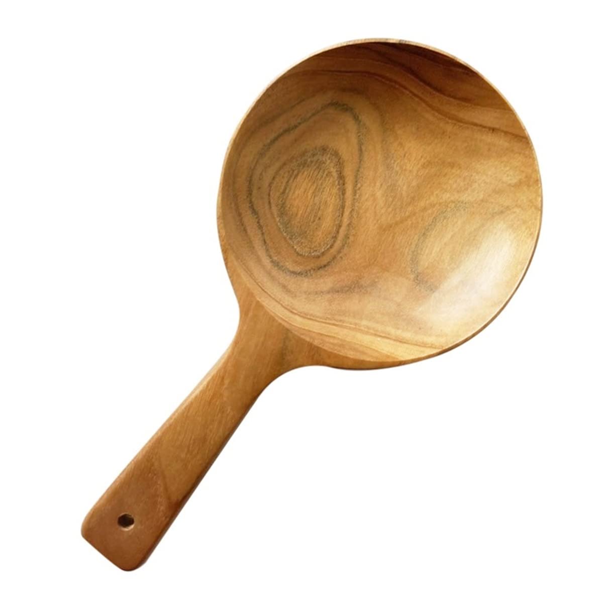 Cozinest Korean Boki Plate, Boki Handheld Dish, Wooden Spoon Plate with Handle Korean Style, Teak wood Tableware Dining Table Co