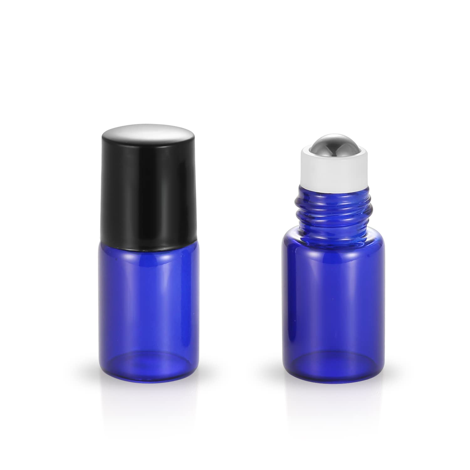 Zbfwmx 20 Pack Set 2Ml(5/8 Dram) Micro Mini Glass Roll On Glass Bottles With Metal Roller Balls Refillable Slim Sample Vial Arom