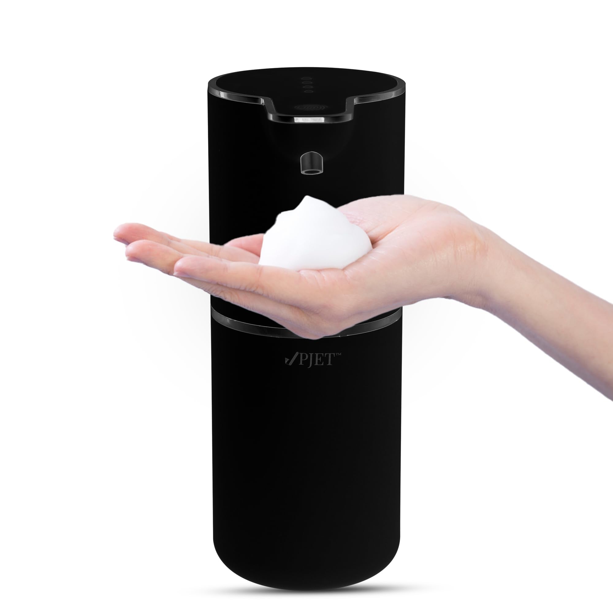 Pjet Automatic Hand Wash Dispensers | 350Ml Plastic Sensor White Automatic Soap Dispenser For Wash Basin | Usb Rechargeable Auto