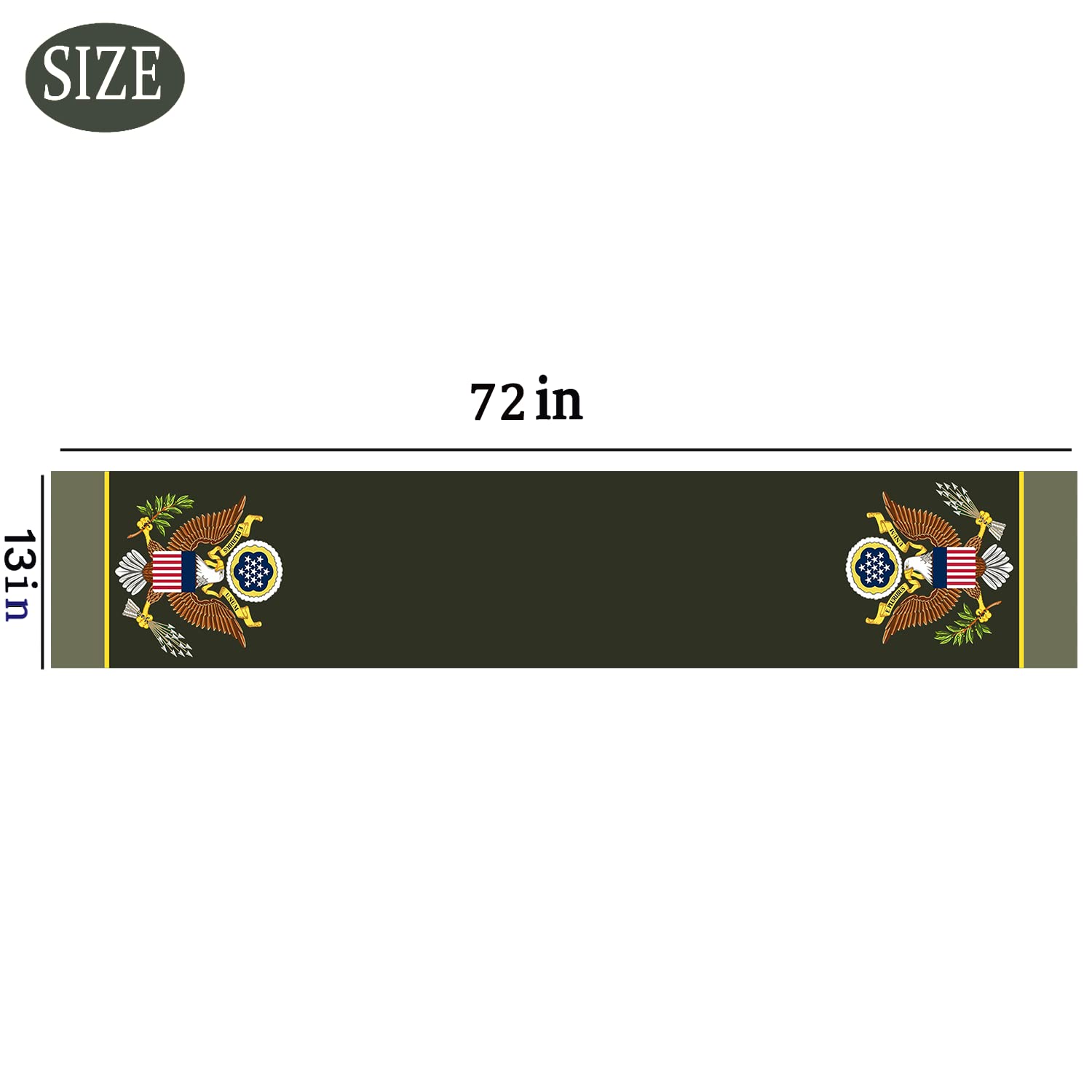 Dodelygz Patriotic Military Us Army Table Runner,Memorial Day Independence Day Veterans Day Military Us Army Theme Tablecloth Ki