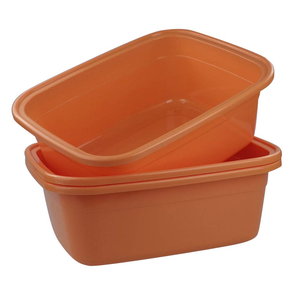 Qskely 3-Pack 18 Quart Large Plastic Wash Basin Dish Pan