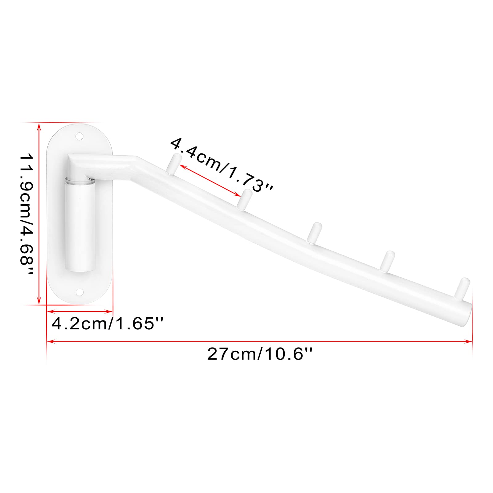 Sumnacon Stainless Steel Clothes Hanger Rack-Wall Mount Clothing Rack With Swing Arm, Sturdy Clothing Hanger Rack For Laundry Ro