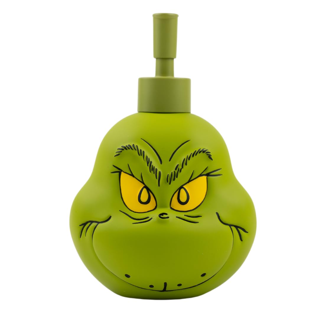 Collectibles Dr. Seuss' The Grinch Holiday Christmas Soap/Lotion/Hand Sanitizer Resin Pump Dispenser, 18.28 Ounces, (Officially