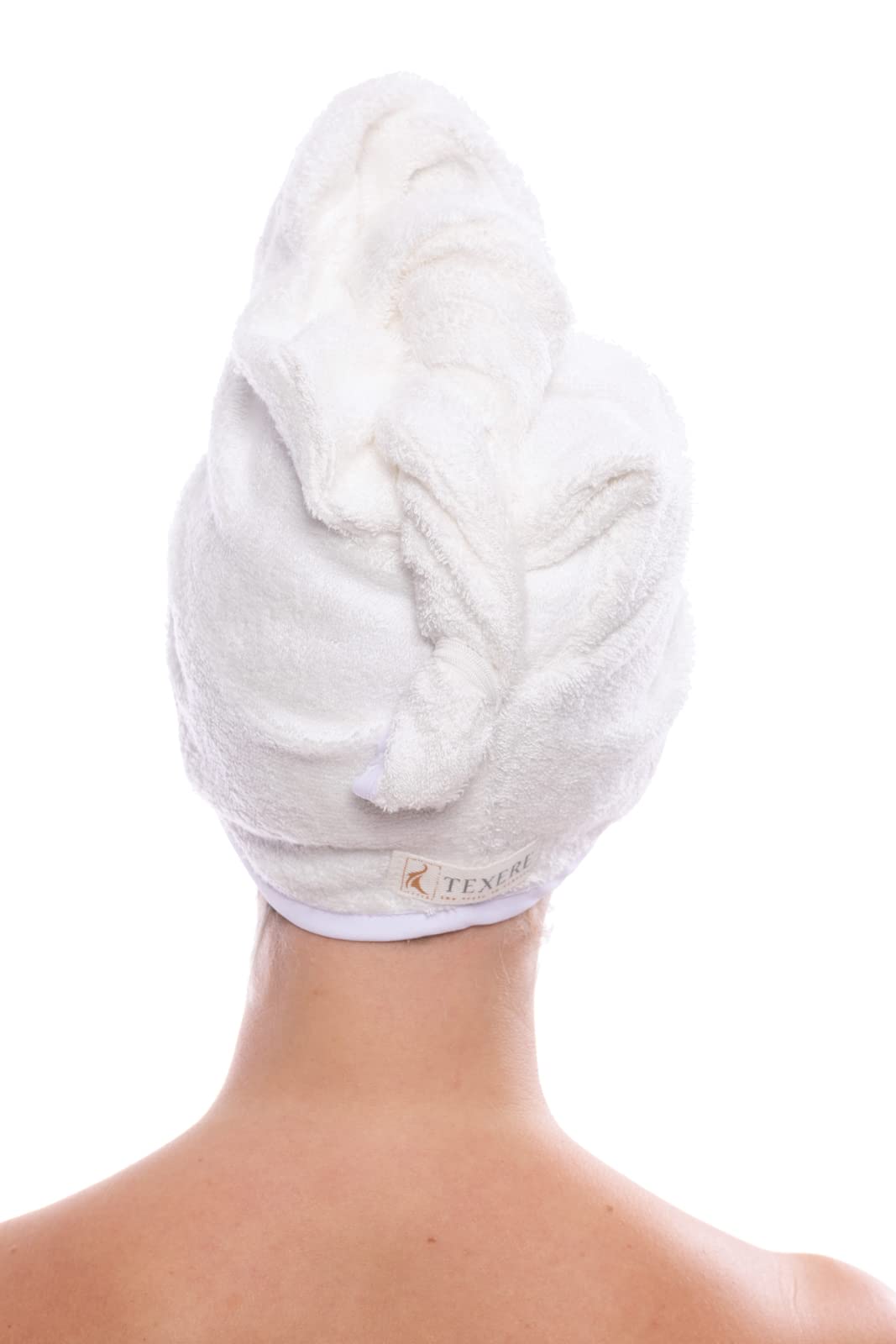 Texere Women's Viscose from Bamboo and Cotton Terry Spa Hair Towel - Quick Dry, Absorbent and Lightweight Hair Wrap Towel with L