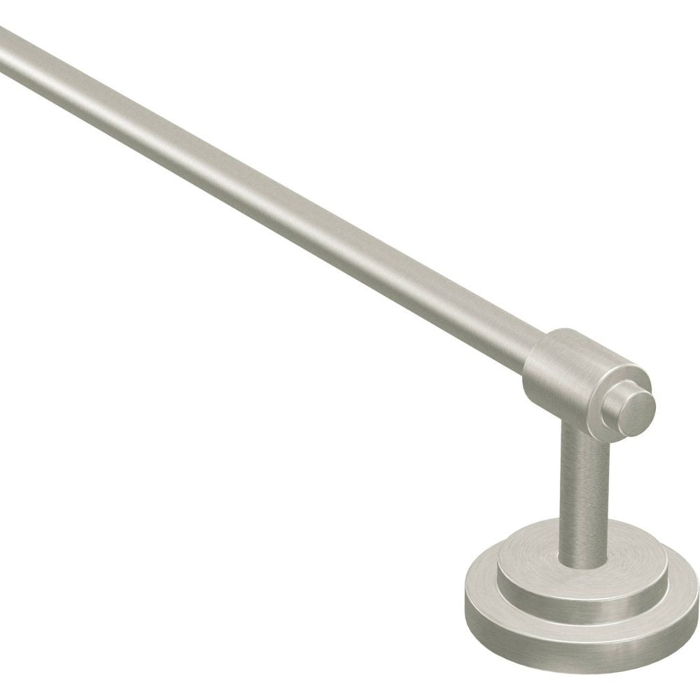Moen Dn0724Bn Iso 24-Inch Single Towel Bar, Brushed Nickel