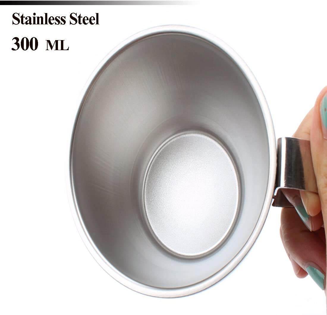 A-Szcxtop Set Of 4 Stainless Steel Coffee Cups Double-Layer Insulated Coffee Mugs With A Stand And A Bag