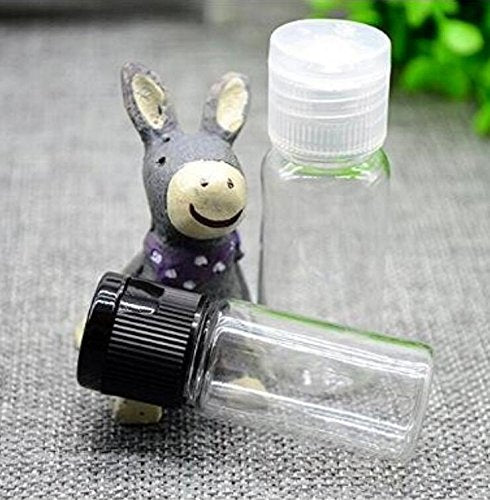 12Pcs 30Ml 1Oz Bpa Free Clear Empty Plastic Flip Cap Bottle Jar Pot Vial Container For Emulsion Liquid Makeup Lotion Emollient W