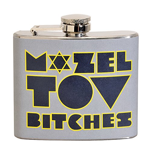 Mazel Tov Bitches 5 Oz. Stainless Steel Flask