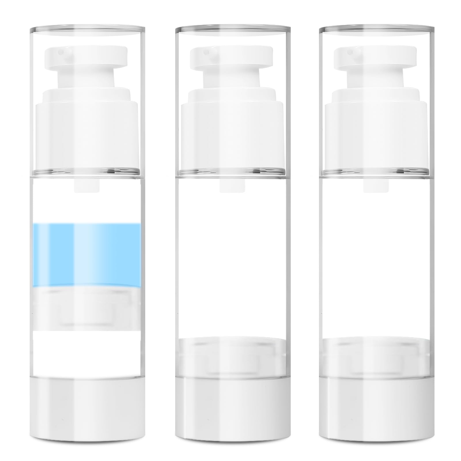Givitasot 1Oz/30Ml Airless Pump Bottles, 3 Pack Lotion Dispenser Travel Size Pump Bottles, Vacuum Cosmetic Travel Bottle For Lot