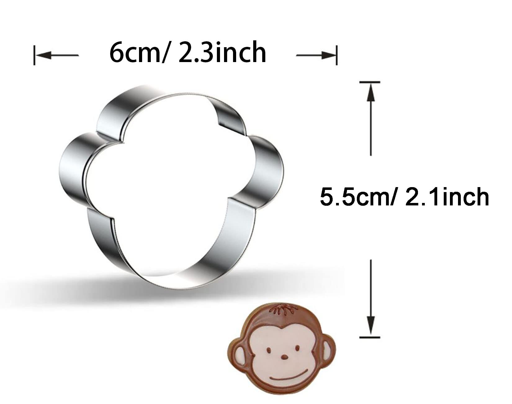 Wjsyshop Monkey Head Shape Cookie Cutter