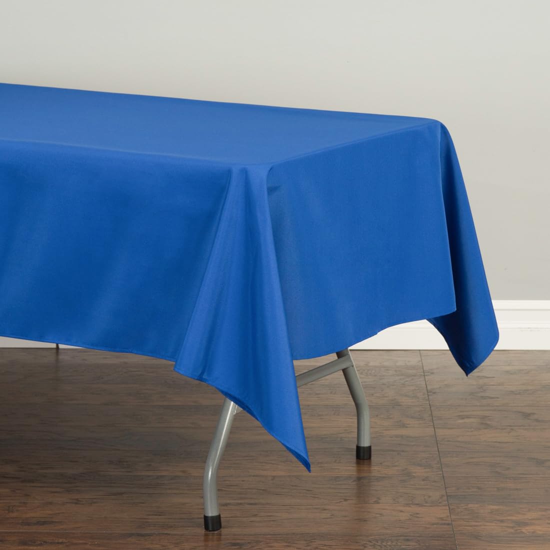 Ltc Linens 2 Pack Rectangle Tablecloths Royal Blue 60 X 126 Inch For 8 Ft Rectangular Banquet Tables With Half-Drop - Stain And