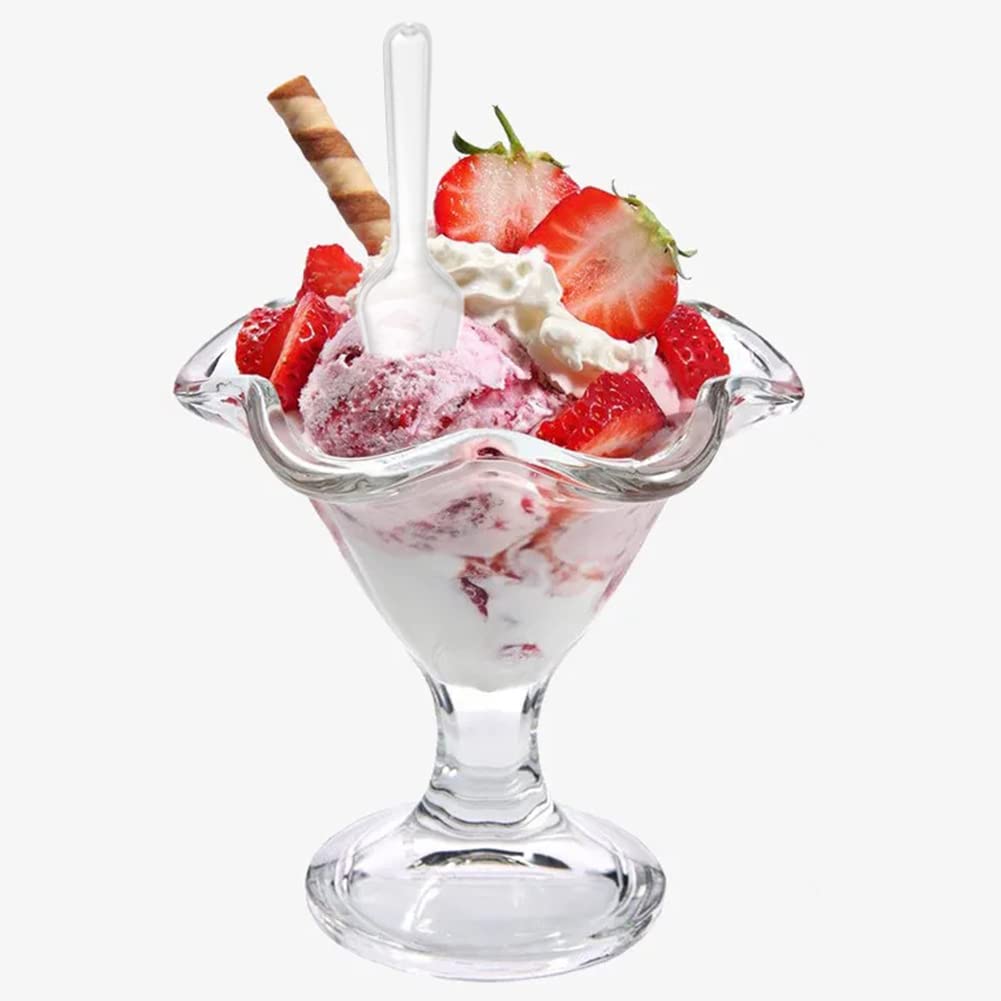 500 Pcs Transparent Disposable Tasting Spoons Mini Sampling Tasters Spoon For Small Cakes Ice Cream Pudding Jelly Guiling Jelly