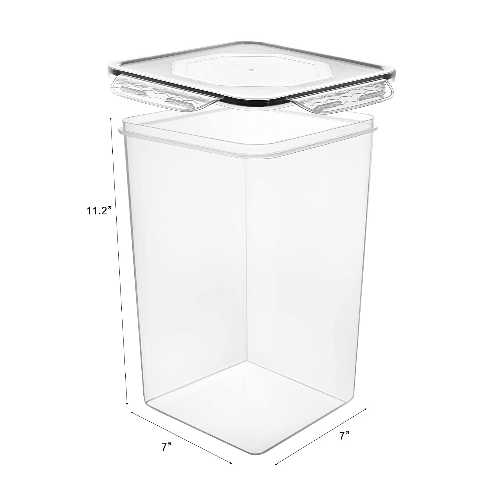 M Mcirco Extra Large 7Qt / 6.5L/220Oz Tall Food Storage Containers, Wide & Deep, 4-Piece Plastic Airtight Kitchen Pantry Storage