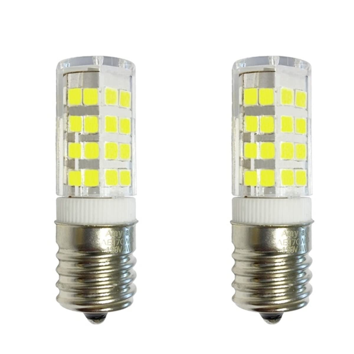 Anyray 2-Bulbs Replacement For Wb36X10003 40W Microwave Light Bulb, 40T8 E17 Base Appliance Light Bulbs (Warm White 3000K)