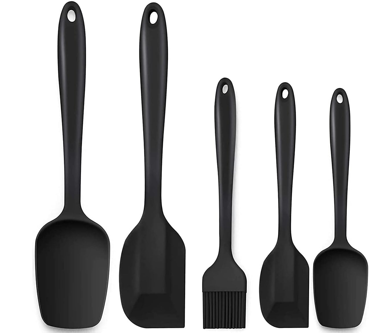 Plumaze Silicone Spatula Set  Kitchen Spatulas For Baking, Cooking, & Mixing  600F HeatResistant & Bpa Free Silicone Scraper 