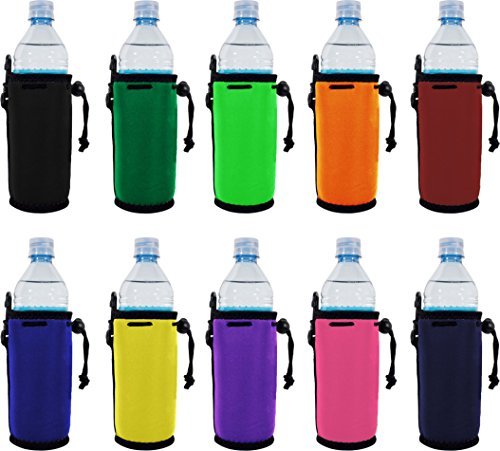 Blank Neoprene Water Bottle Coolie (Variety Color 10 Pack)