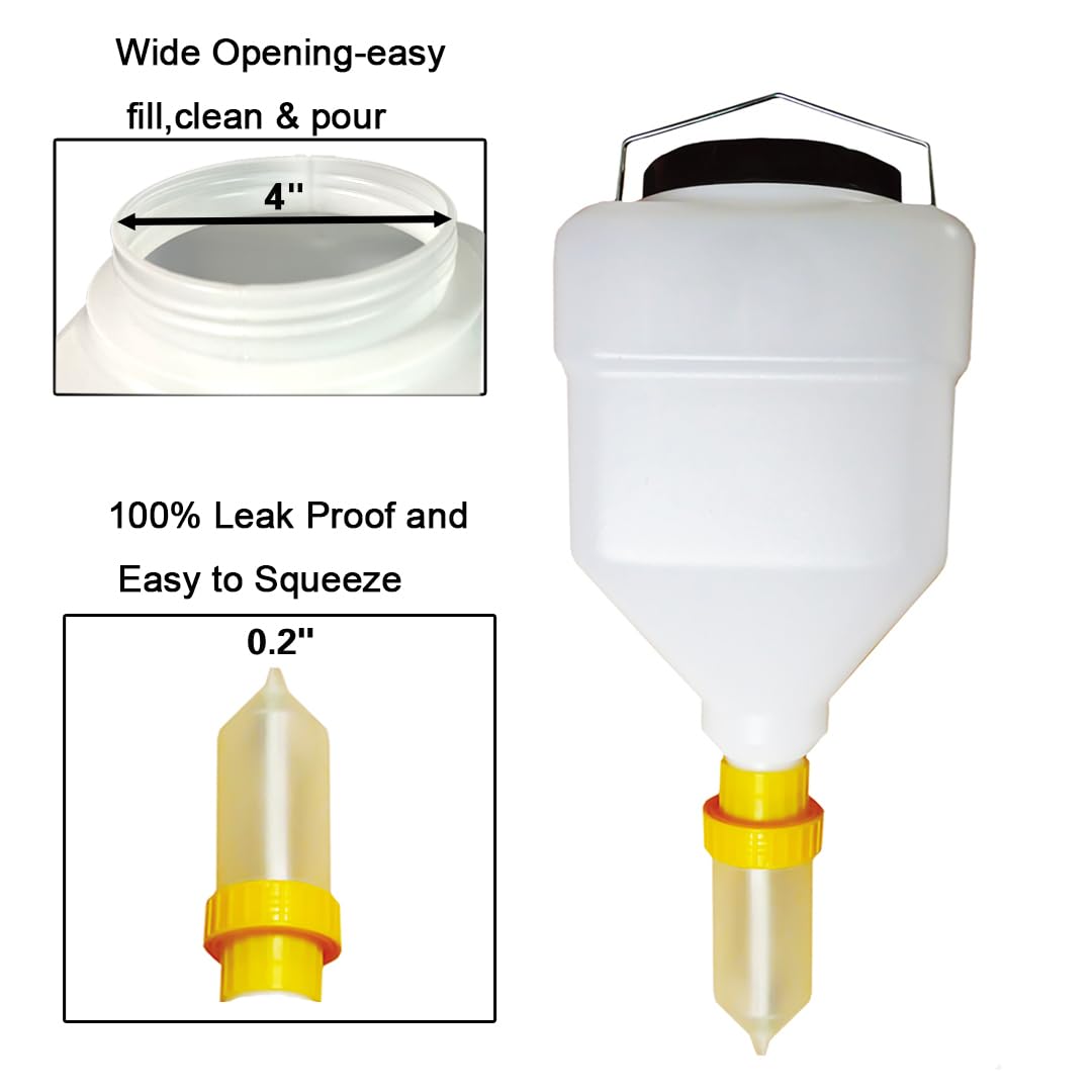 Vitasunhow Sauce Dispenser, Refillable Sauce Squeeze Bottle And Leak Proof Design For Mustard, Salad, Ketchup And More (Square,