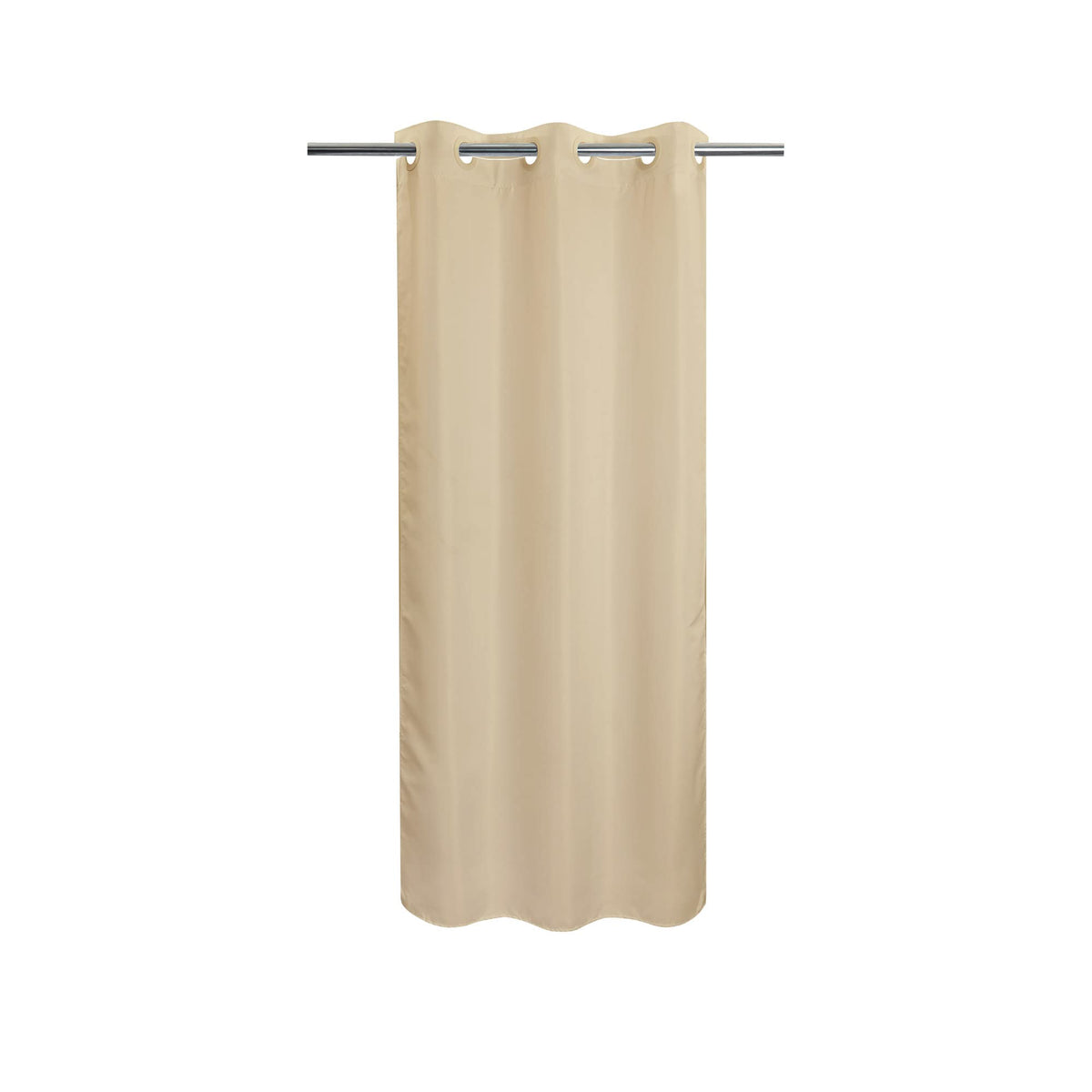 River Dream Stall Size No Hook Beige Shower Curtain Soft Microfiber - 36 '' Wide Small Fabric Shower Curtain Set For Narrow Stal