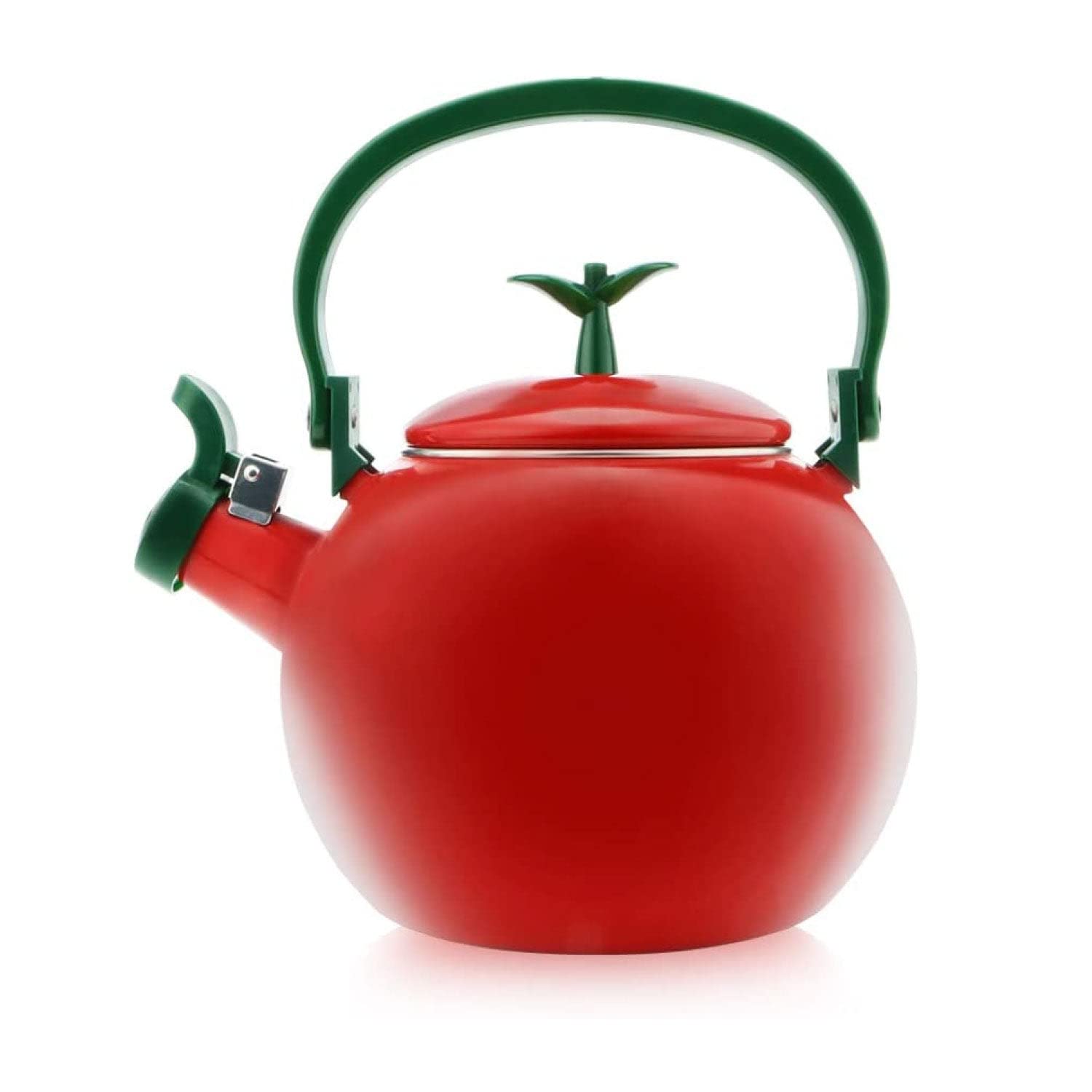 Whistling Tea Kettle for Stove Top Enamel on Steel Teakettle, Supreme Housewares Apple Design Teapot Water Kettle Cute Kitchen A