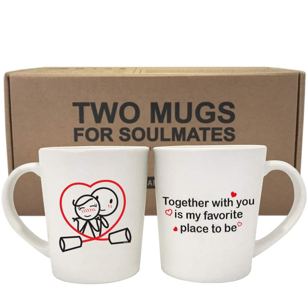 Boldloft Together Is My Favorite Place To Be Couple Coffee Mugs-Matching Coffee Mugs For Couples His And Hers Gifts For Wedding