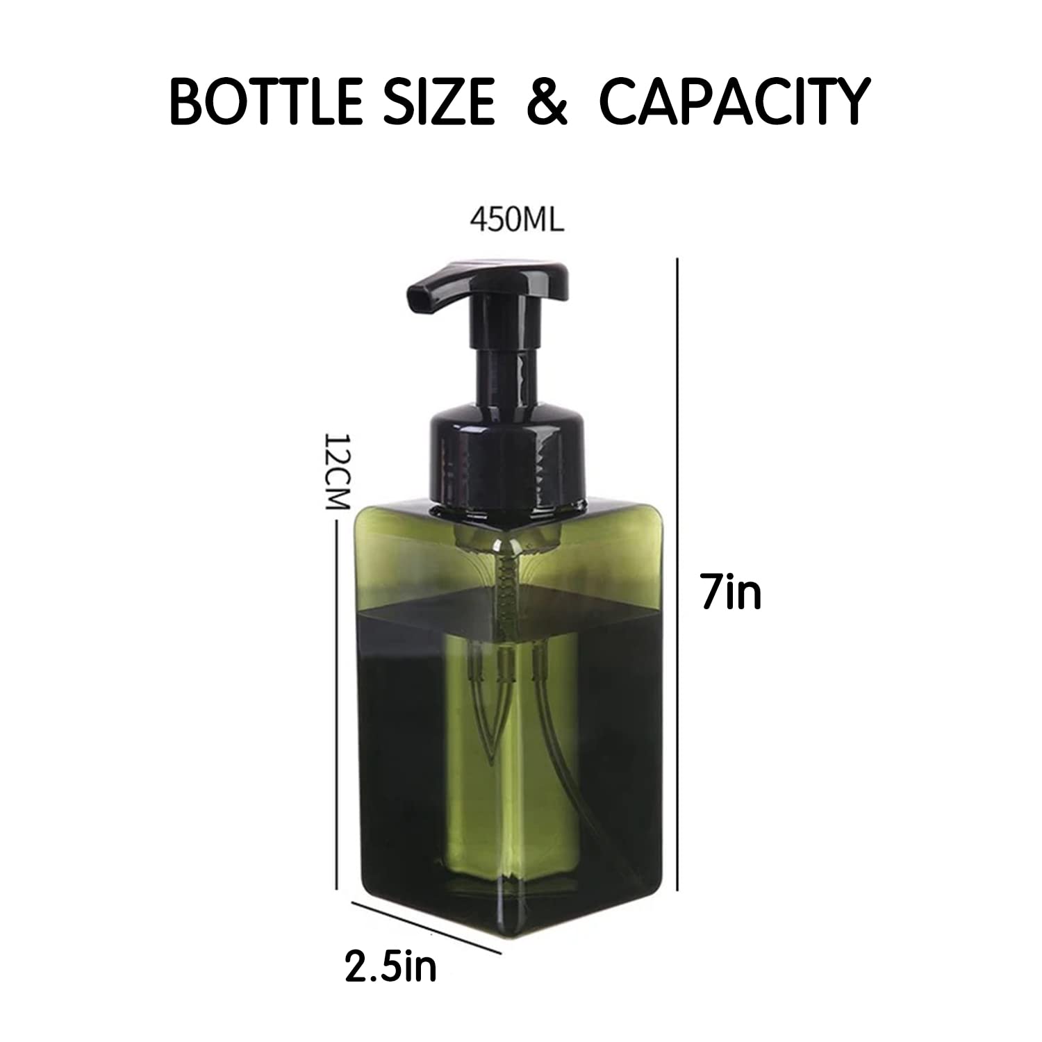 2 Pcs-Foaming Soap Dispenser, Hand Soap Dispenser, Refillable Foam Liquid Hand Soap Empty Plastic Pump Bottle Container For Bath