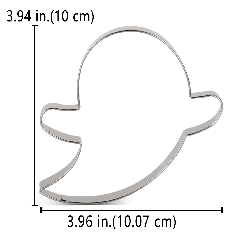 Liliao Ghost Cookie Cutter For Halloween - 3.96 Inch - Stainless Steel