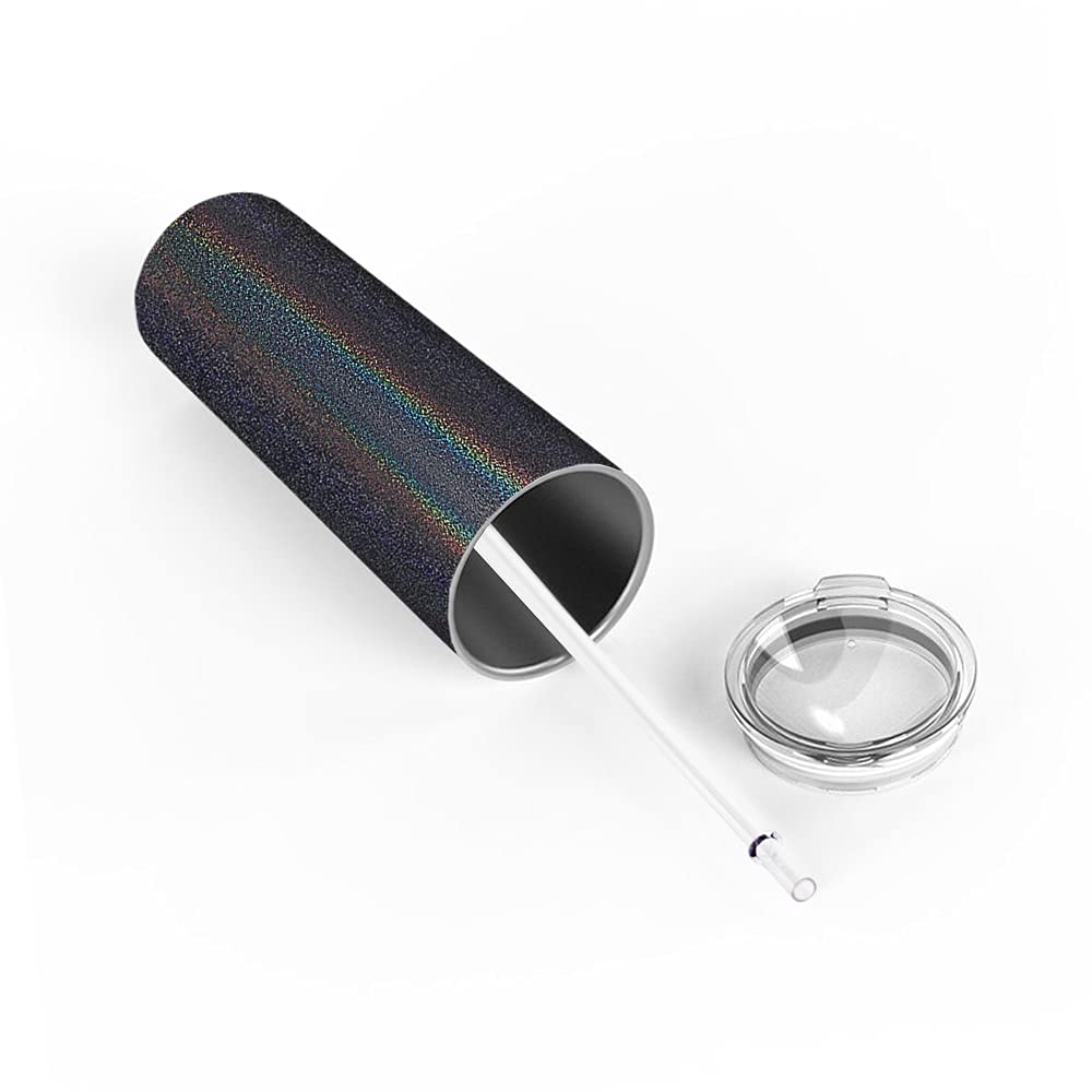 Cuptify Soccer Mom Laser Engraved Skinny Tumbler With Lid And Straw Black Glitter 20 Oz Insulated Stainless Steel Soccer Gift