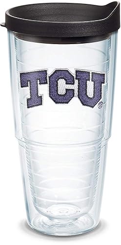 Tervis Made in USA Double Walled Texas Christian University TCU Horned Frogs Insulated Tumbler Cup Keeps Drinks Cold & Hot  24oz  Primary Logo