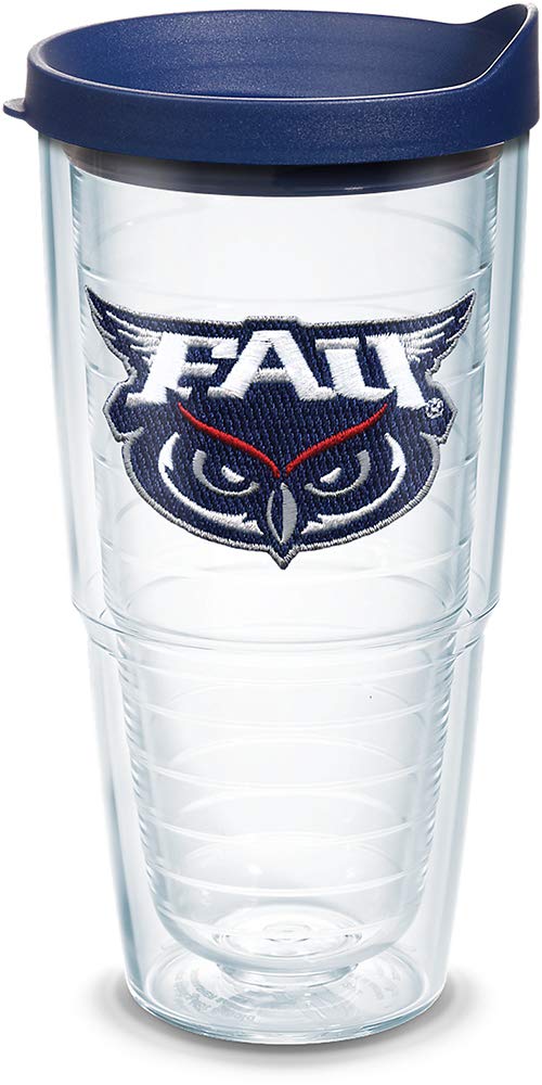 Tervis Fau Owls Logo Tumbler With Emblem And Navy Lid 24Oz, Clear