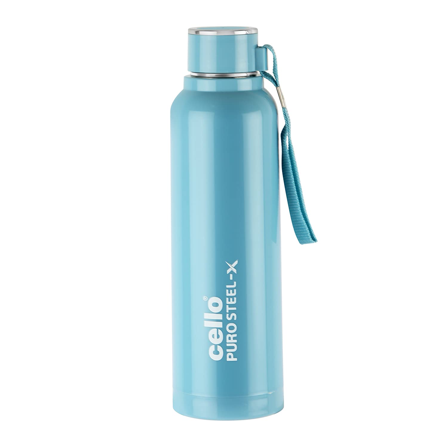 Cello Puro SteelX Benz 900 | Leak Proof| Wide Mouth & Easy To Open | Insulated Inner Steel Outer Plastic Water Bottle | 730Ml |