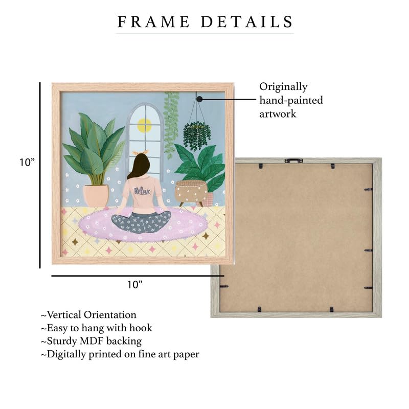 The Spring Palette | Relax Girl - Modern Wall Painting | Self Love Theme | Modern Art Painting For Living Room Bed Room And Offi