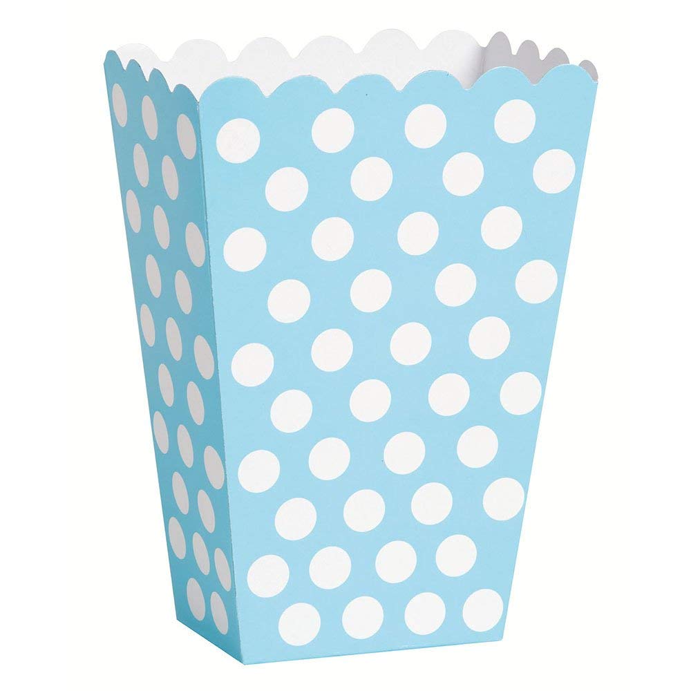 Unique Polka Dots Treat Boxes, 5.5'' X 4'', Powder Blue