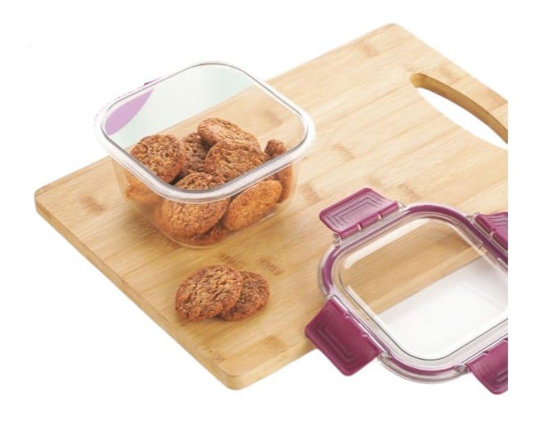 Utensilbay Plastic Food Storage Container, Transparent Lunch Box With Lock Lid For Snacks, Fruits & Dry Fruits Use, Multipurpose